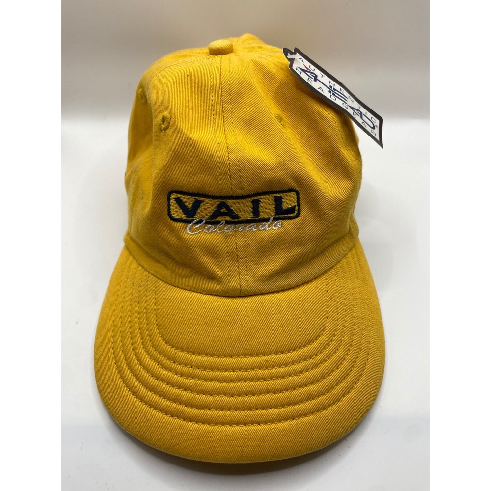 AHEAD Vail‎ Colorado Yellow Baseball Cap Hat Authentic Headgear Adjustable